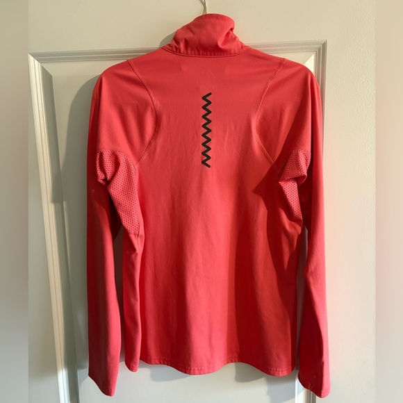 Adidas Coral Pink Long-Sleeve Quarter-Zip Training Top - Picture 6 of 7